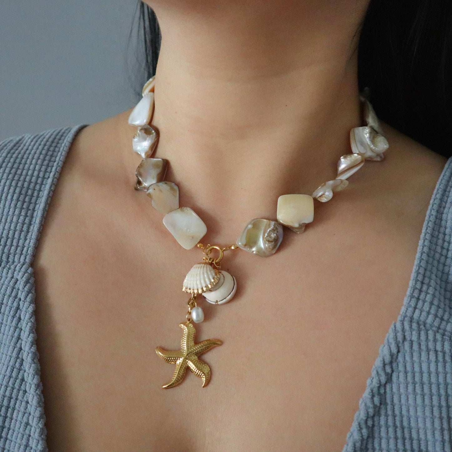 Seaside Shell Necklace | Statement Necklace