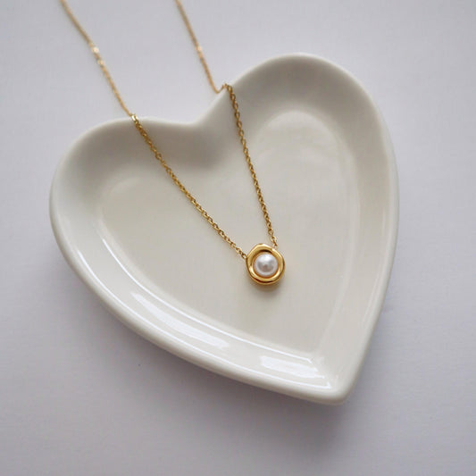Margaret Pearl Necklace | Dainty Everyday Gold Necklace