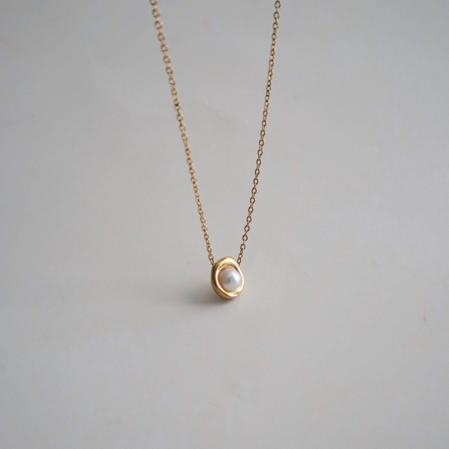 Margaret Pearl Necklace | Dainty Everyday Gold Necklace