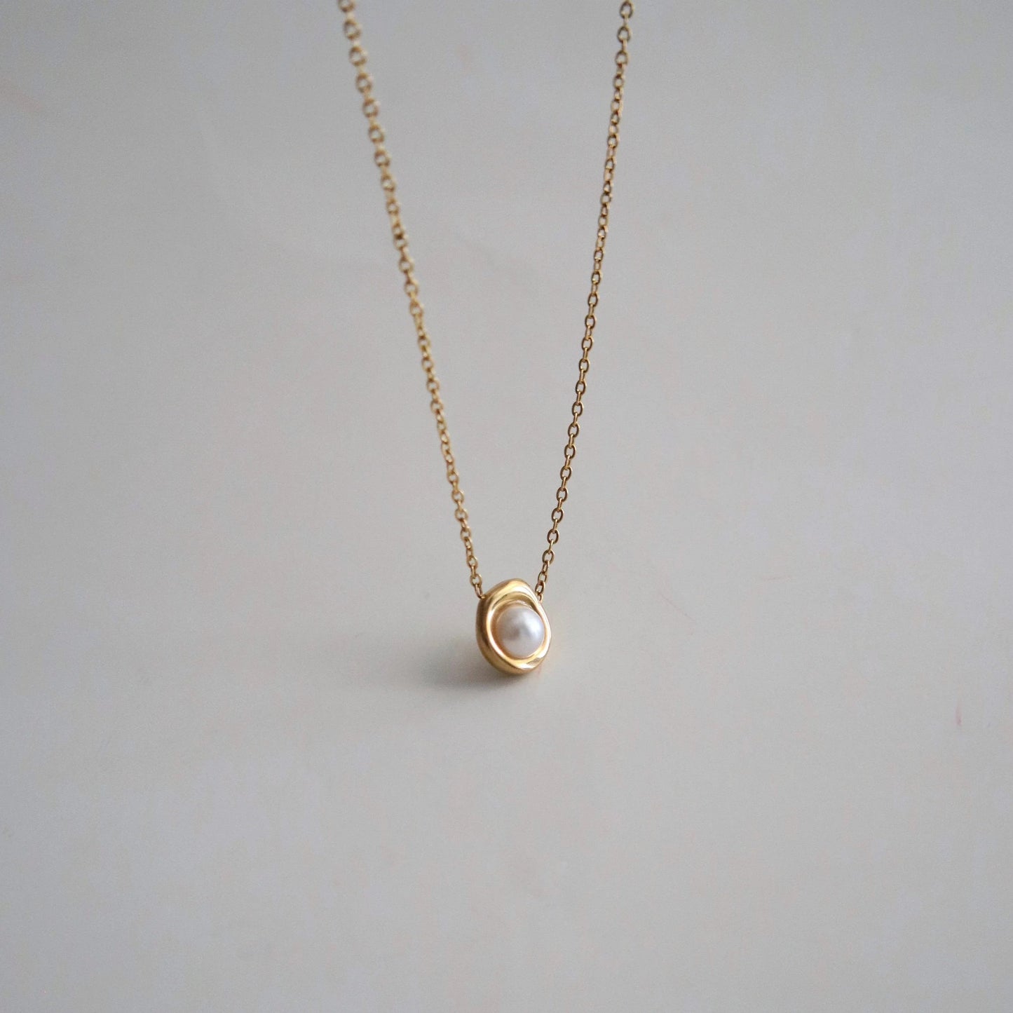 Margaret Pearl Necklace | Dainty Everyday Gold Necklace