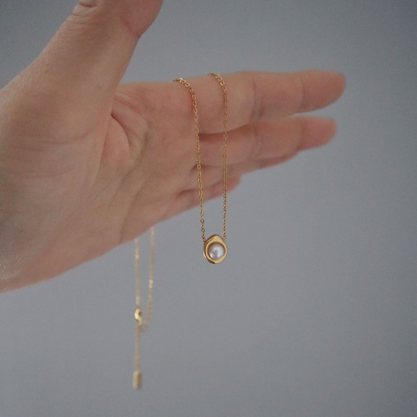 Margaret Pearl Necklace | Dainty Everyday Gold Necklace