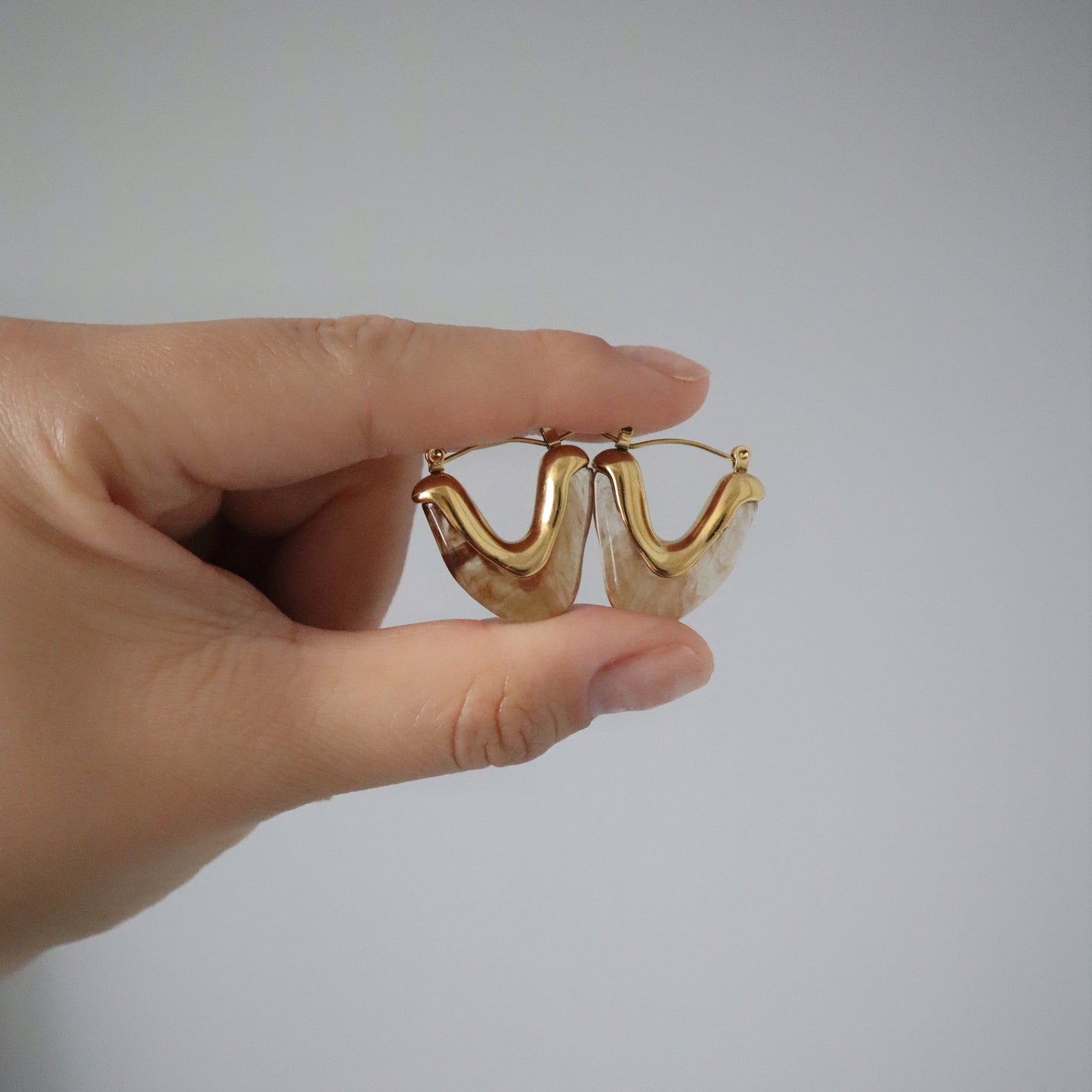 Tori Acrylic Tortoise Hoops