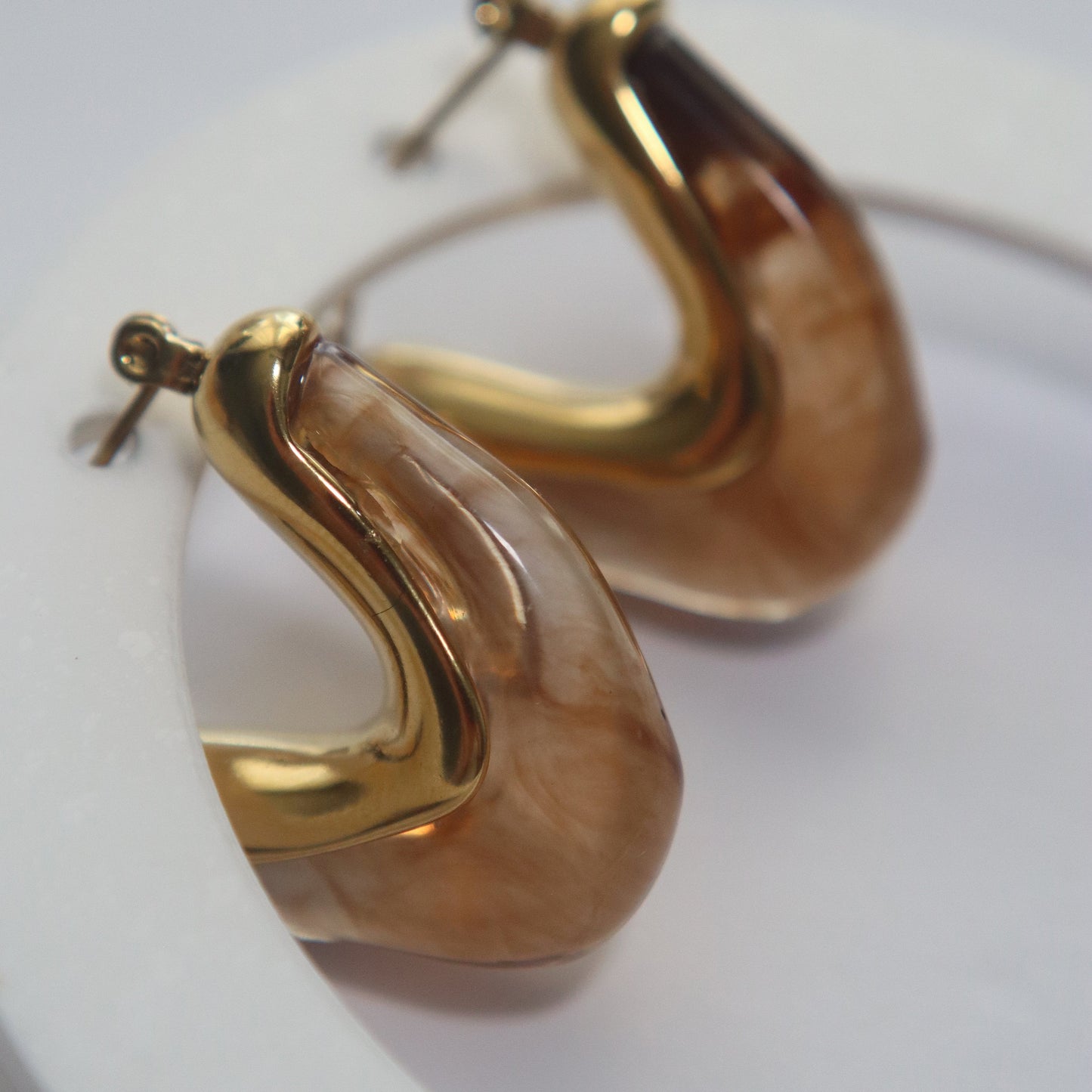 Tori Acrylic Tortoise Hoops