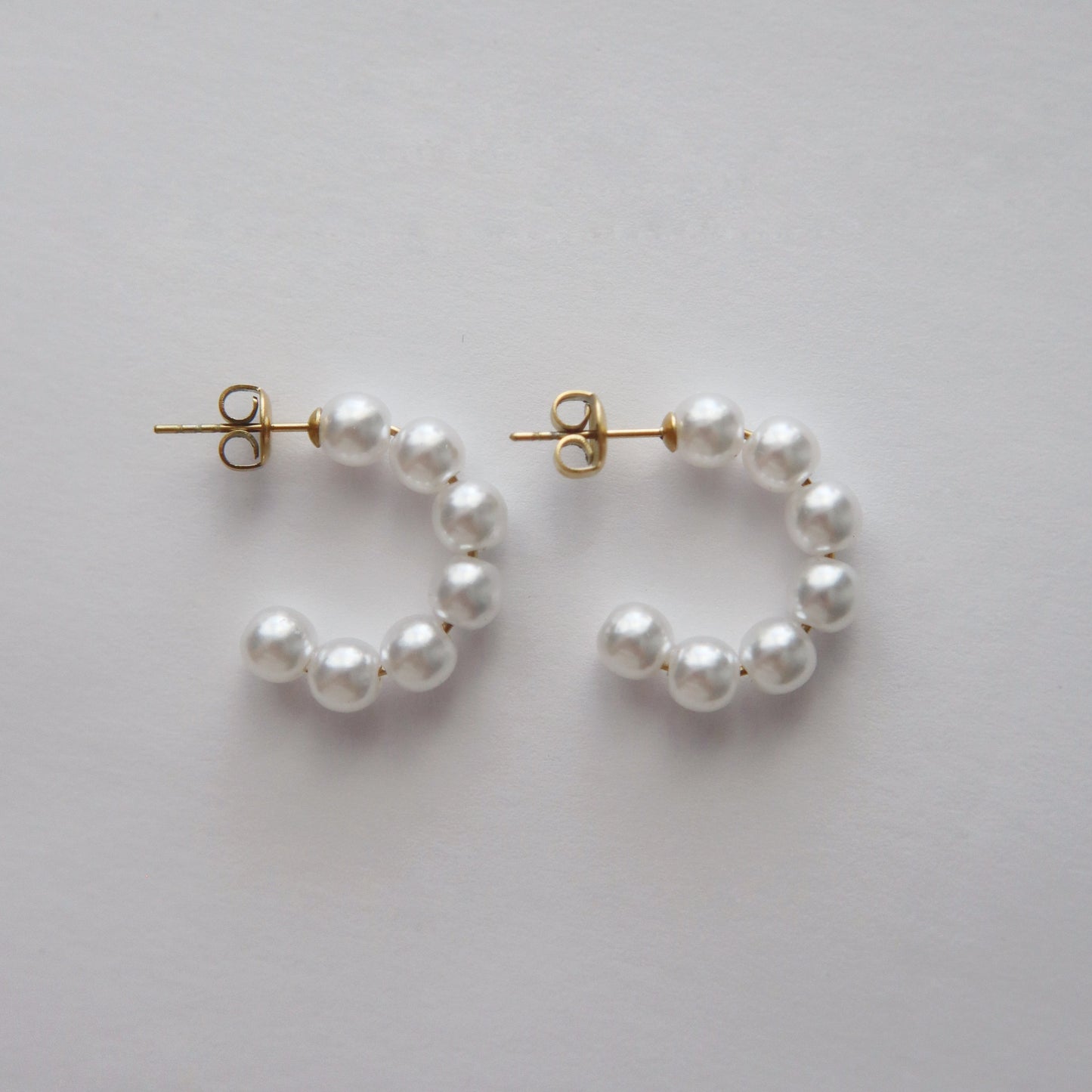 Classic Pearl Hoops | Lightweight Hoop Earrings