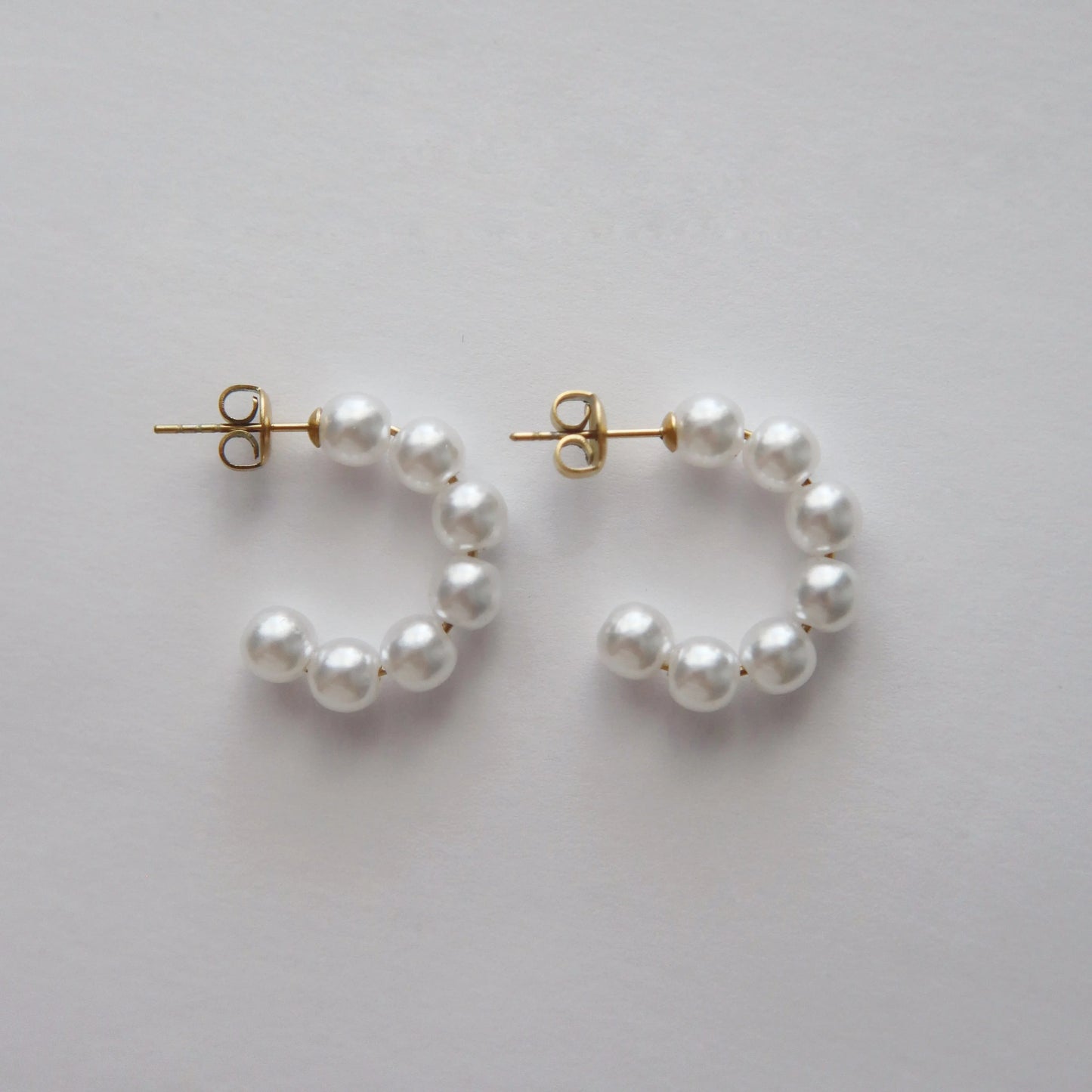 Classic Pearl Hoops | Lightweight Hoop Earrings