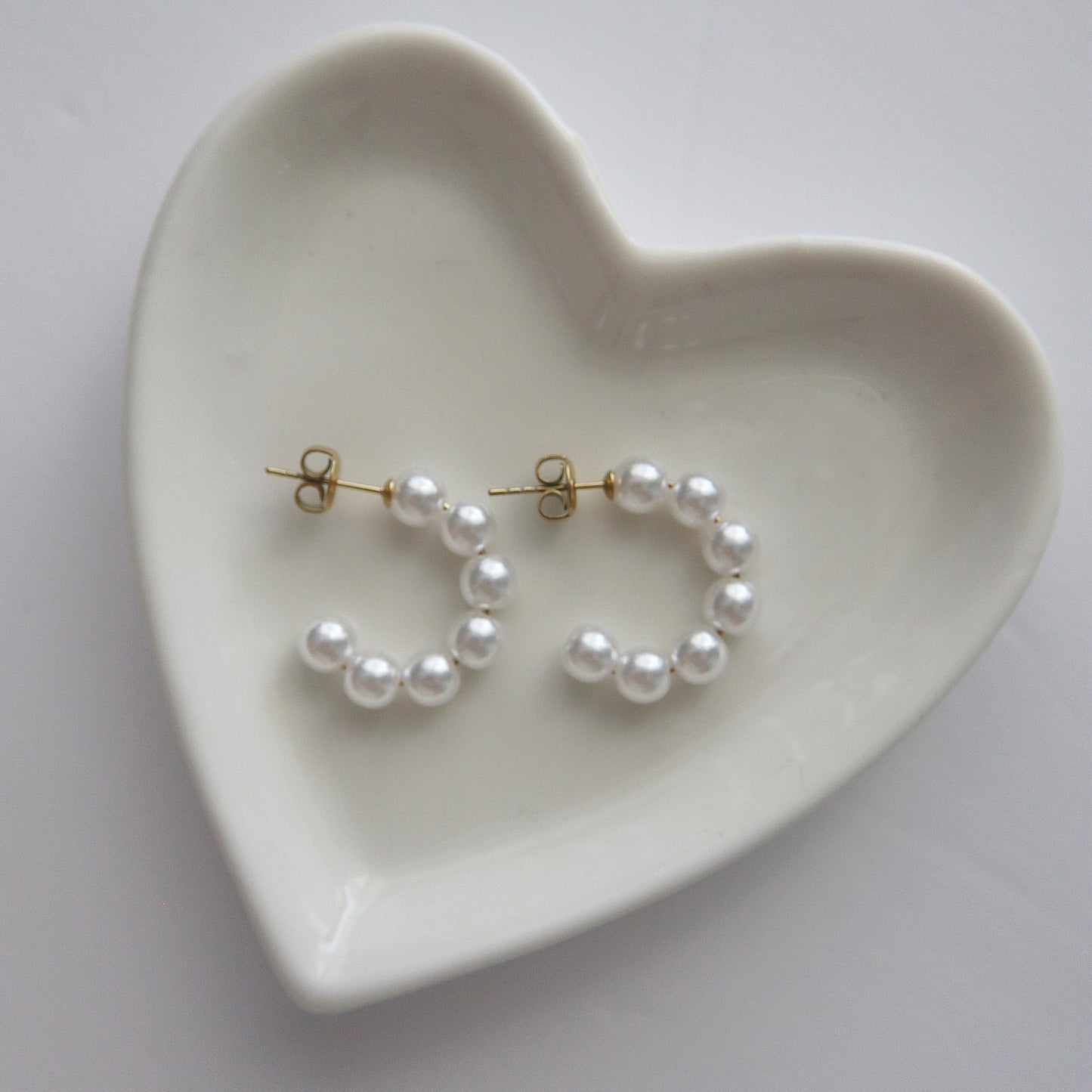 Classic Pearl Hoops | Lightweight Hoop Earrings