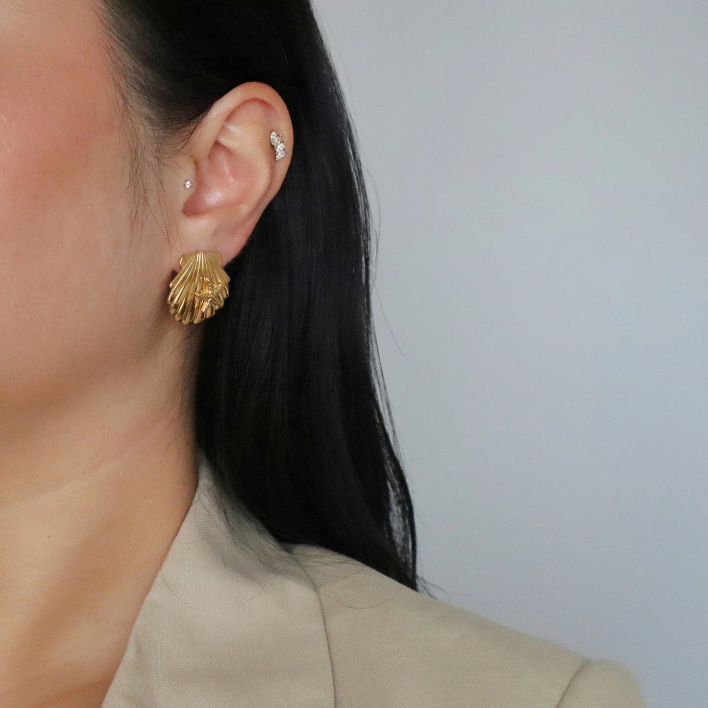 Shell Starfish Earrings