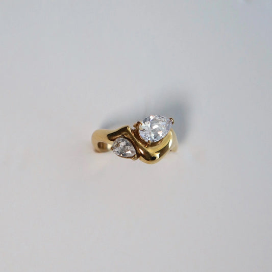 Teardrop Duo Statement Ring | Two Stone Ring