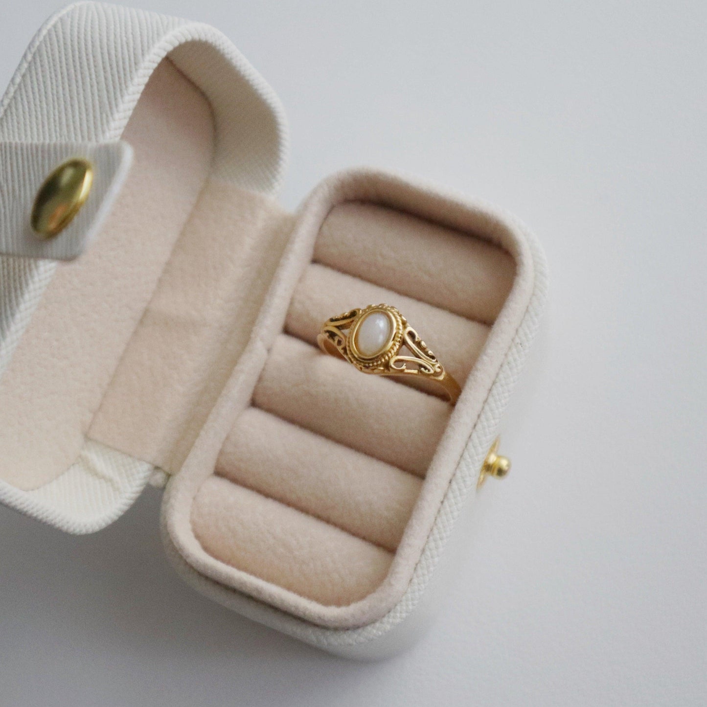 Vintage Pearl Ring - JESSA JEWELRY | GOLD JEWELRY; dainty, affordable gold everyday jewelry. Tarnish free, water-resistant, hypoallergenic. Jewelry for everyday wear