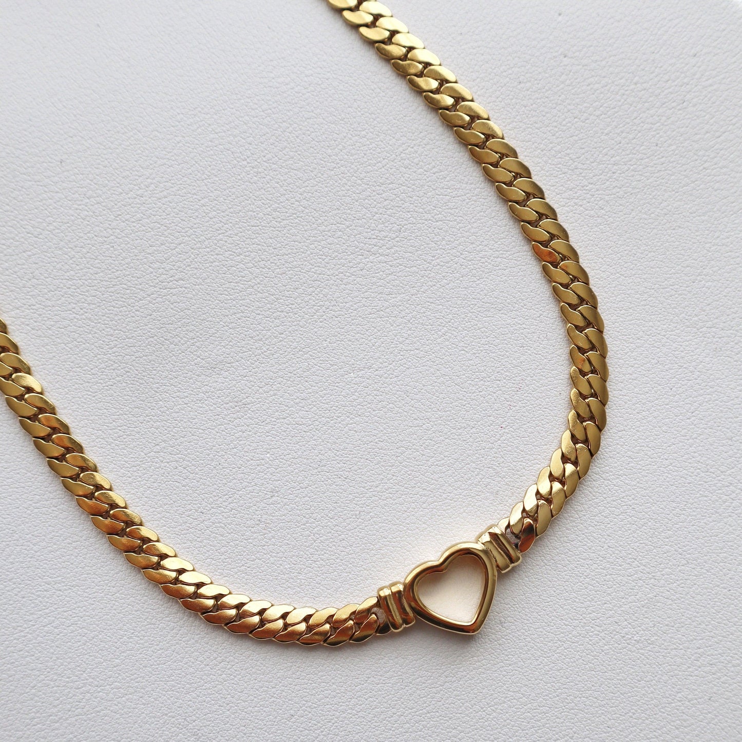 Heart Choker | Chunky Statement Necklace - JESSA JEWELRY | GOLD JEWELRY; dainty, affordable gold everyday jewelry. Tarnish free, water-resistant, hypoallergenic. Jewelry for everyday wear