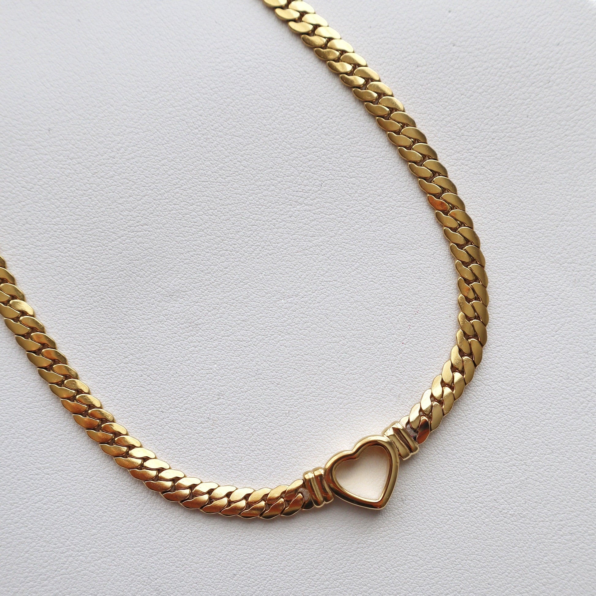 Heart Choker | Chunky Statement Necklace - JESSA JEWELRY | GOLD JEWELRY; dainty, affordable gold everyday jewelry. Tarnish free, water-resistant, hypoallergenic. Jewelry for everyday wear