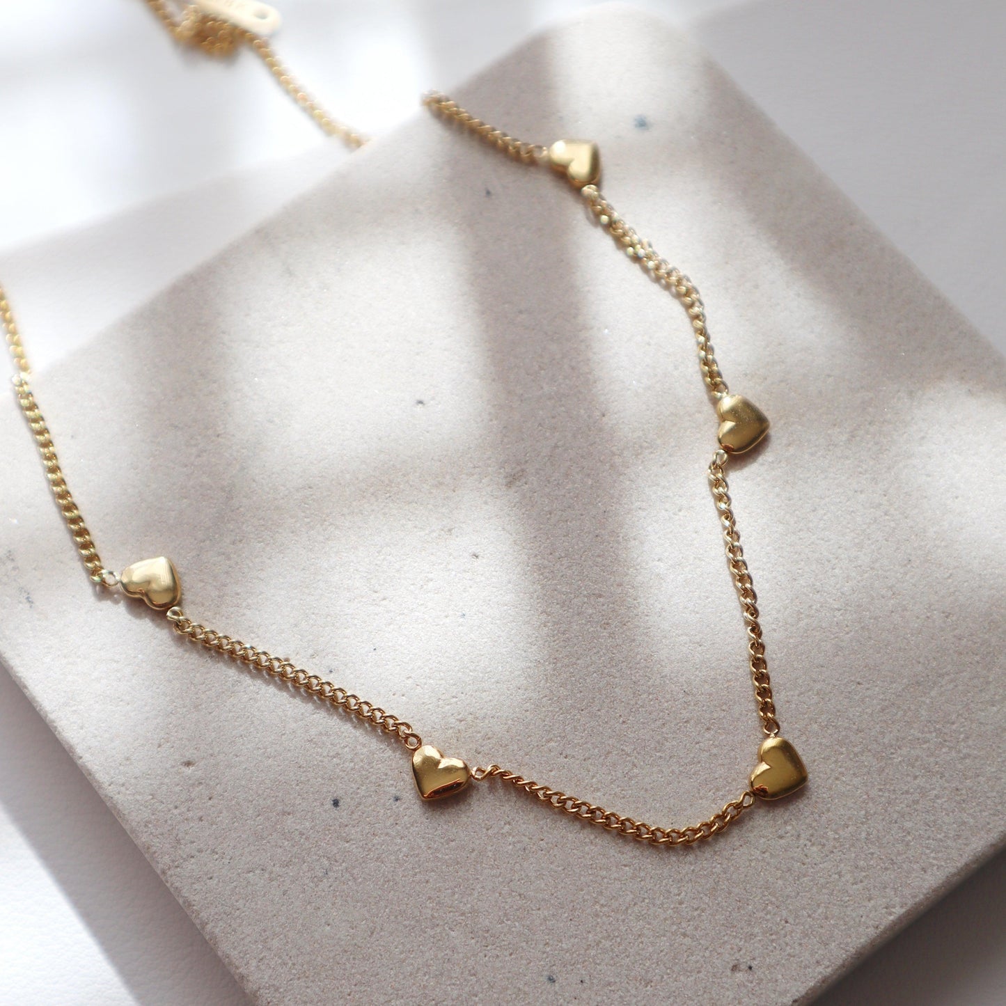 Heart Charm Necklace - JESSA JEWELRY | GOLD JEWELRY; dainty, affordable gold everyday jewelry. Tarnish free, water-resistant, hypoallergenic. Jewelry for everyday wear