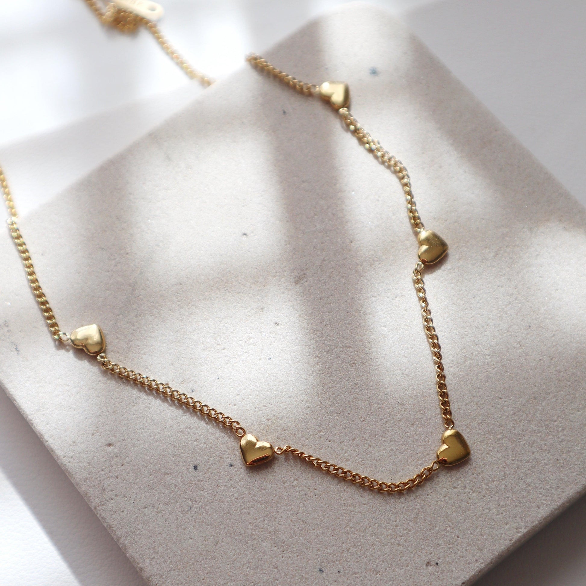 Heart Charm Necklace - JESSA JEWELRY | GOLD JEWELRY; dainty, affordable gold everyday jewelry. Tarnish free, water-resistant, hypoallergenic. Jewelry for everyday wear