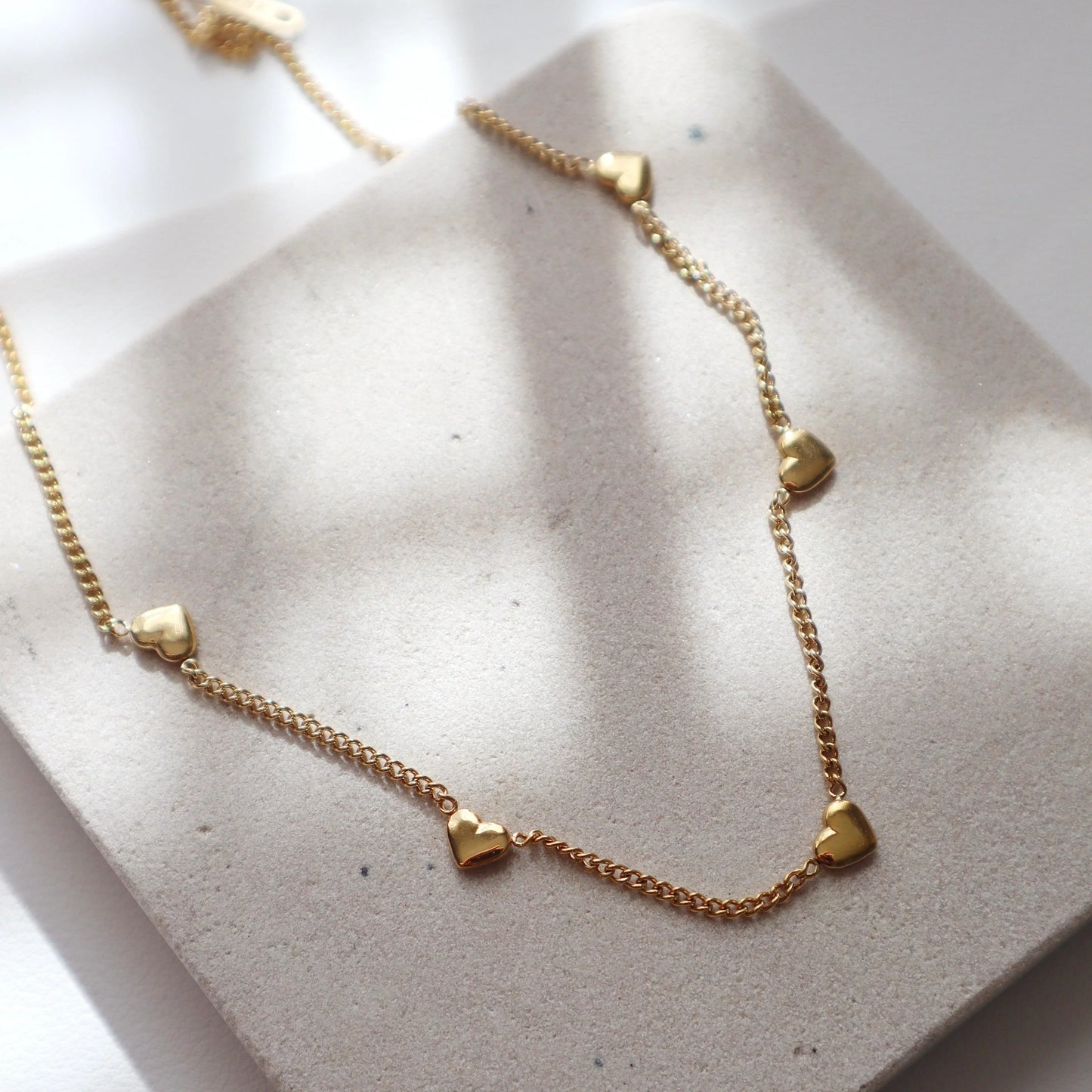 Heart Charm Necklace - JESSA JEWELRY | GOLD JEWELRY; dainty, affordable gold everyday jewelry. Tarnish free, water-resistant, hypoallergenic. Jewelry for everyday wear