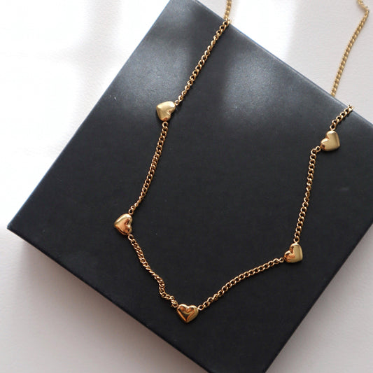 Heart Charm Necklace - JESSA JEWELRY | GOLD JEWELRY; dainty, affordable gold everyday jewelry. Tarnish free, water-resistant, hypoallergenic. Jewelry for everyday wear