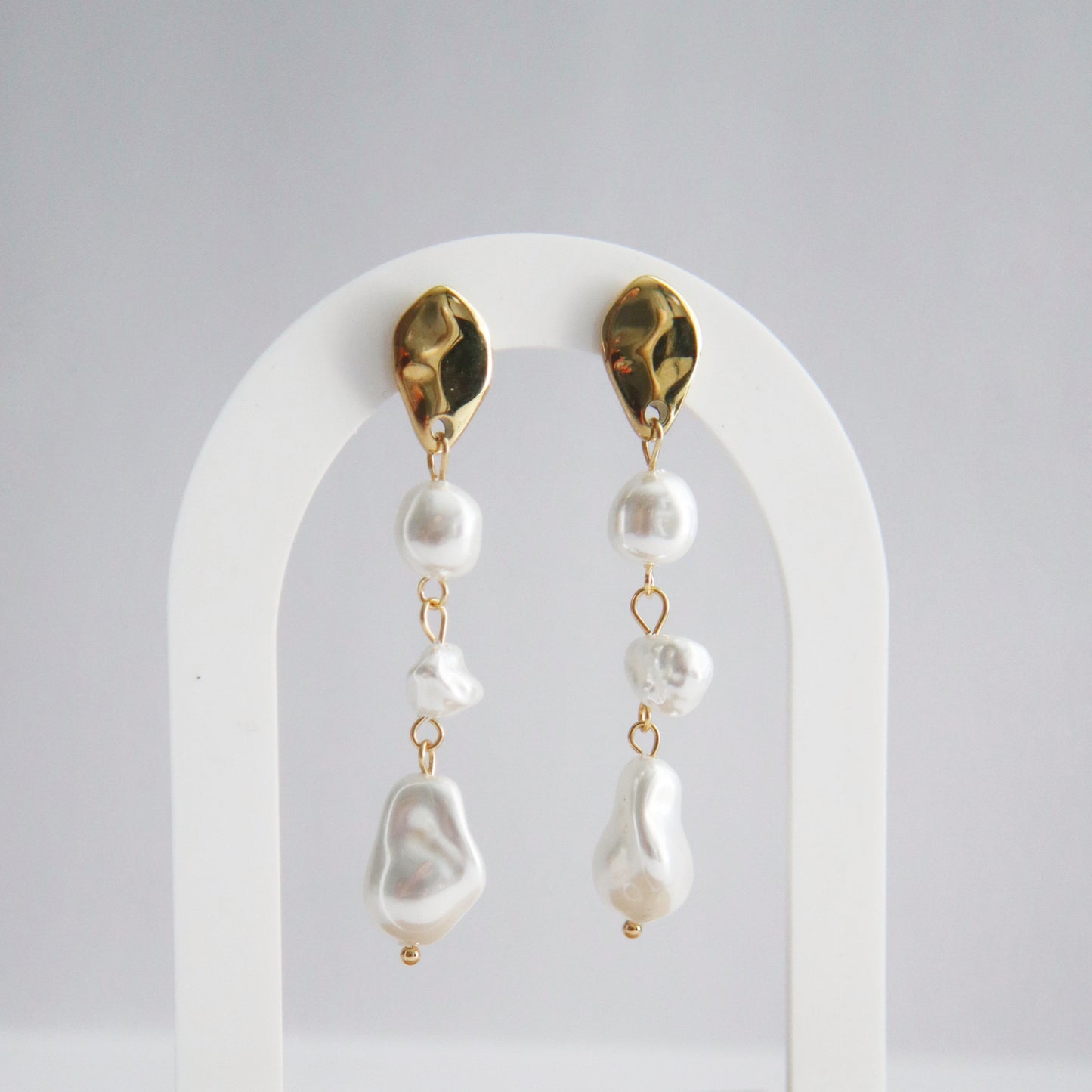 Lune Baroque Pearl Earrings | Pearl Drop Earrings