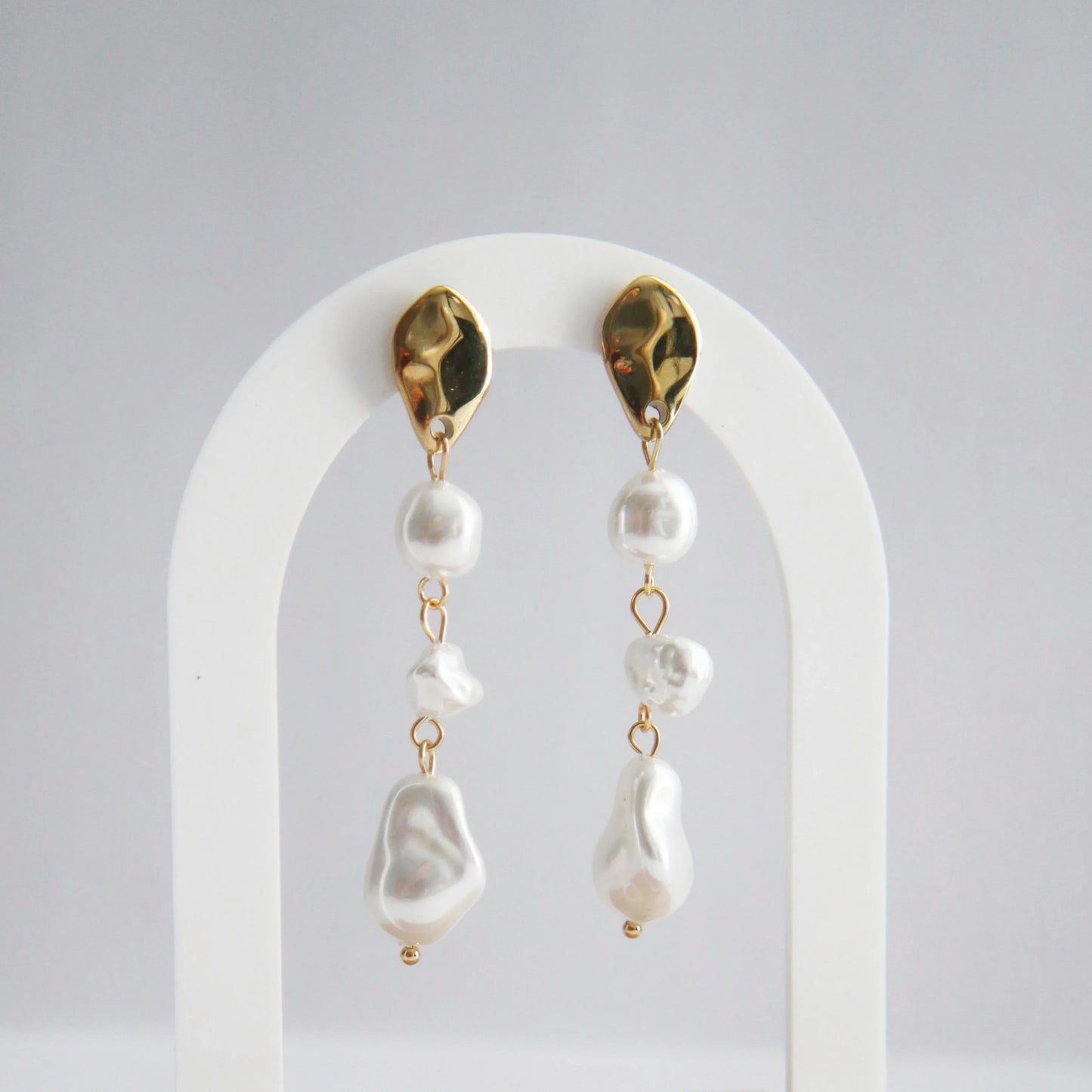 Lune Baroque Pearl Earrings | Pearl Drop Earrings