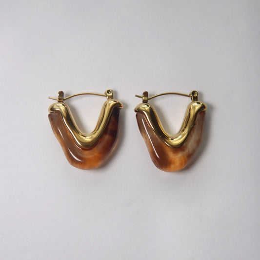 Tori Acrylic Tortoise Hoops