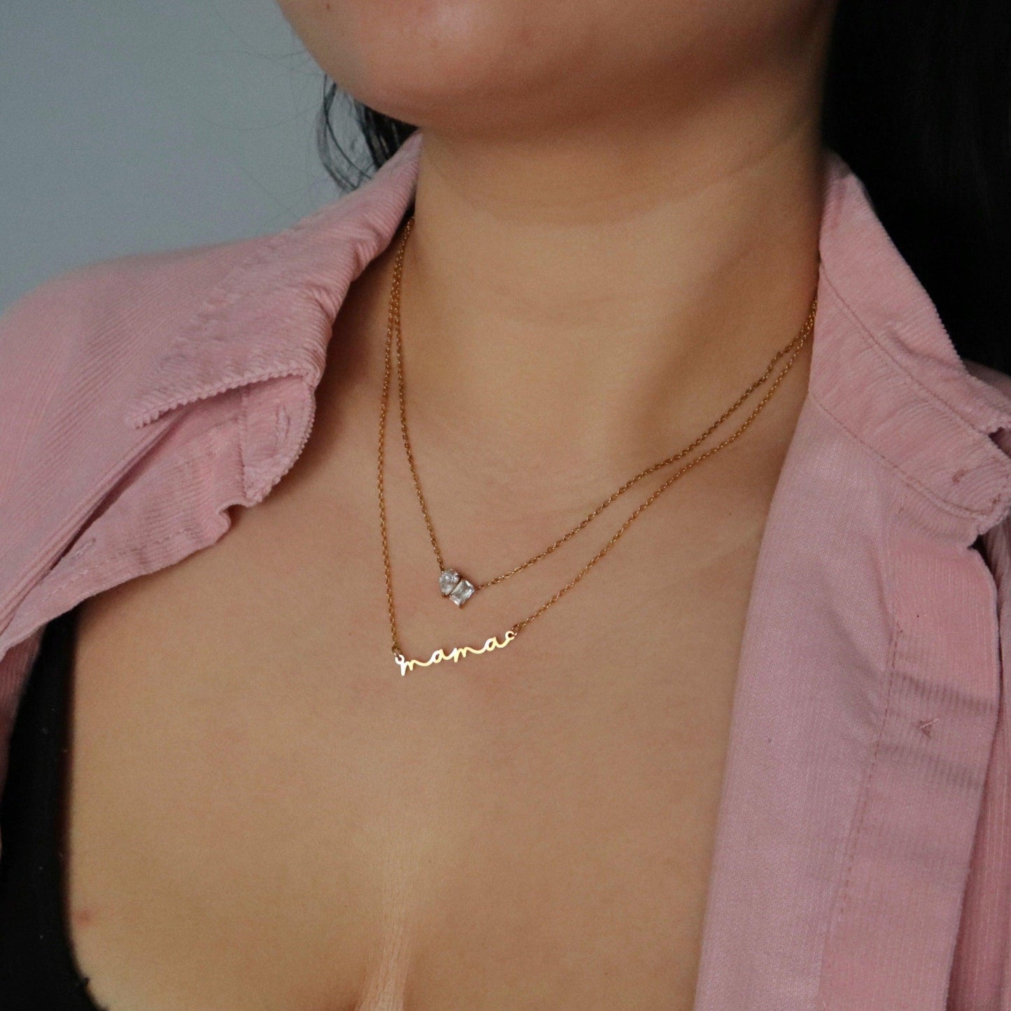 Dainty Mama Necklace - JESSA JEWELRY | GOLD JEWELRY; dainty, affordable gold everyday jewelry. Tarnish free, water-resistant, hypoallergenic. Jewelry for everyday wear