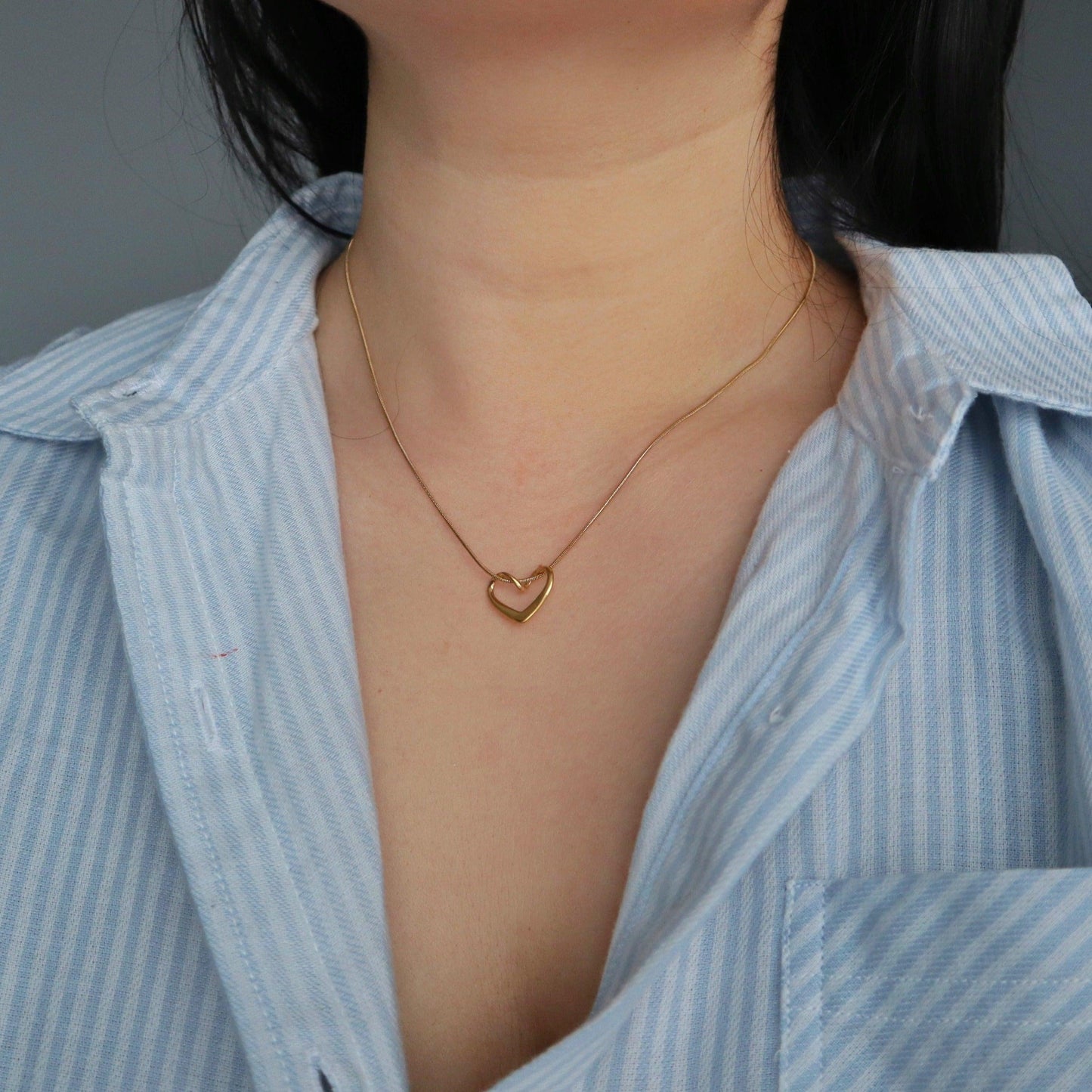 Heart Necklace - JESSA JEWELRY | GOLD JEWELRY; dainty, affordable gold everyday jewelry. Tarnish free, water-resistant, hypoallergenic. Jewelry for everyday wear