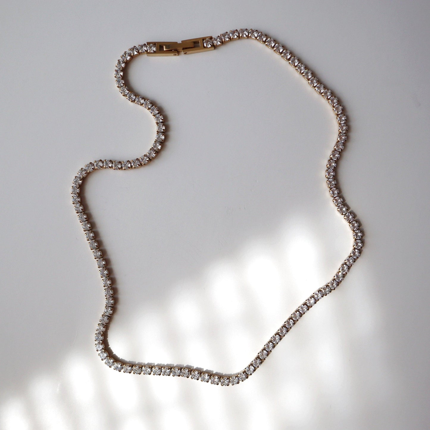 CZ Tennis Necklace - JESSA JEWELRY | GOLD JEWELRY; dainty, affordable gold everyday jewelry. Tarnish free, water-resistant, hypoallergenic. Jewelry for everyday wear