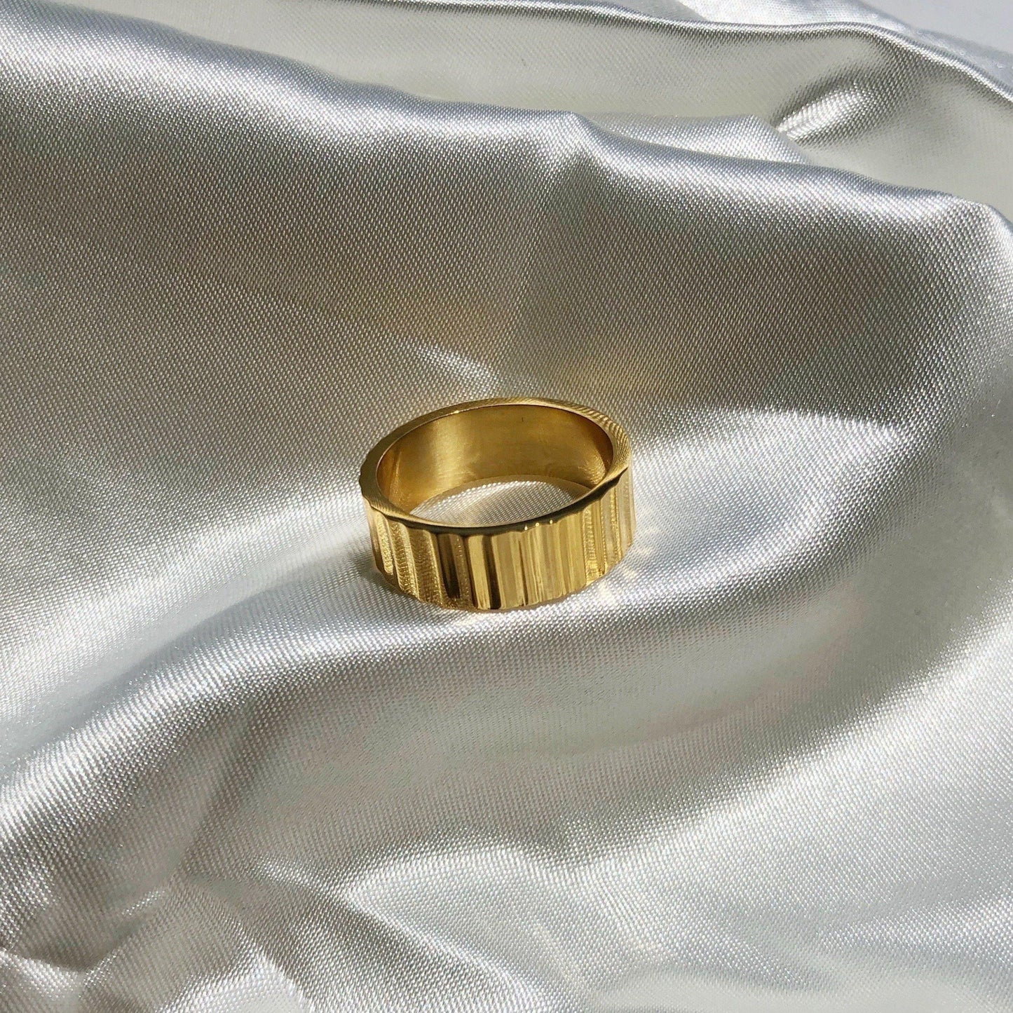 Zane Ring | Cigar Style Ring - JESSA JEWELRY | GOLD JEWELRY; dainty, affordable gold everyday jewelry. Tarnish free, water-resistant, hypoallergenic. Jewelry for everyday wear