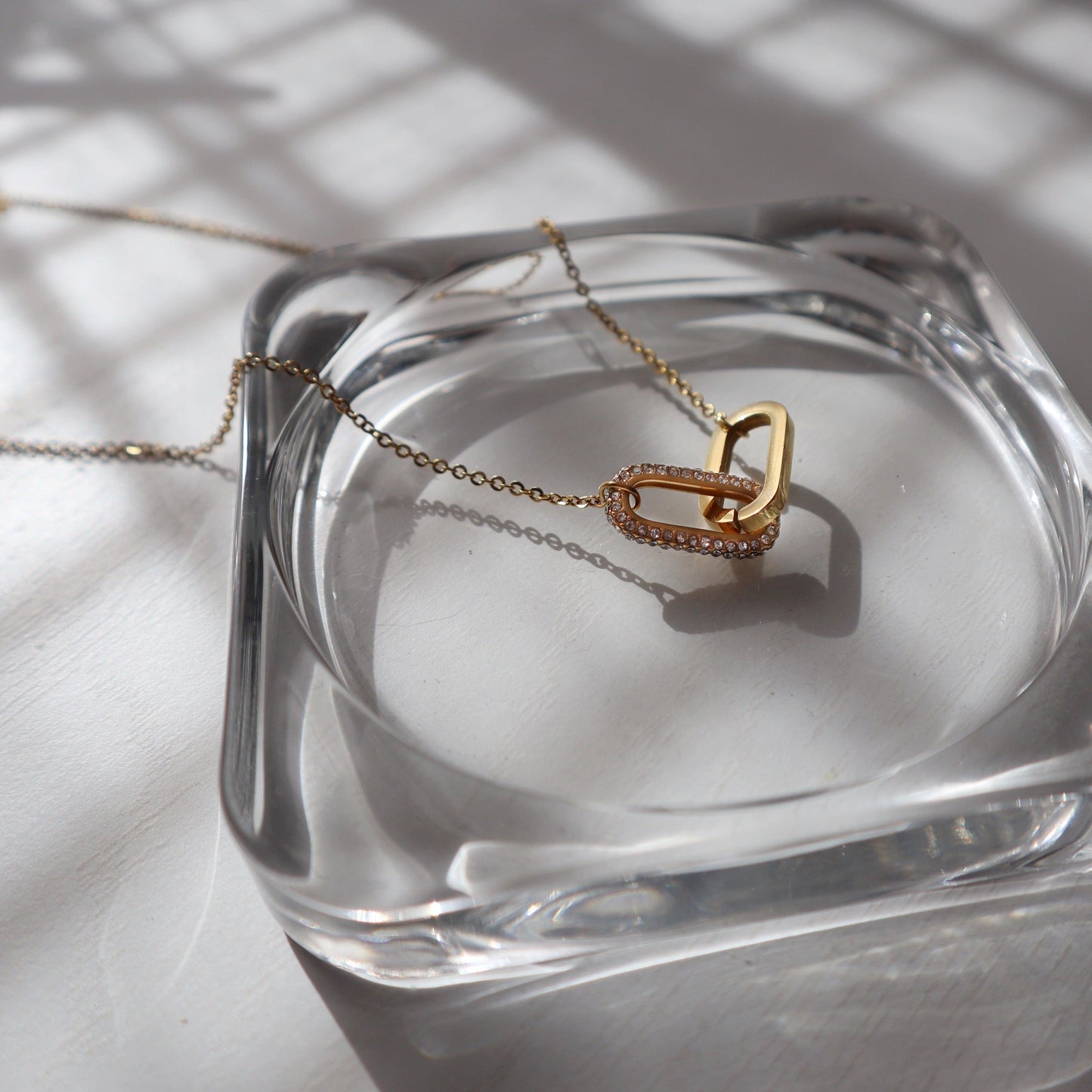 Linked Necklace - JESSA JEWELRY | GOLD JEWELRY; dainty, affordable gold everyday jewelry. Tarnish free, water-resistant, hypoallergenic. Jewelry for everyday wear