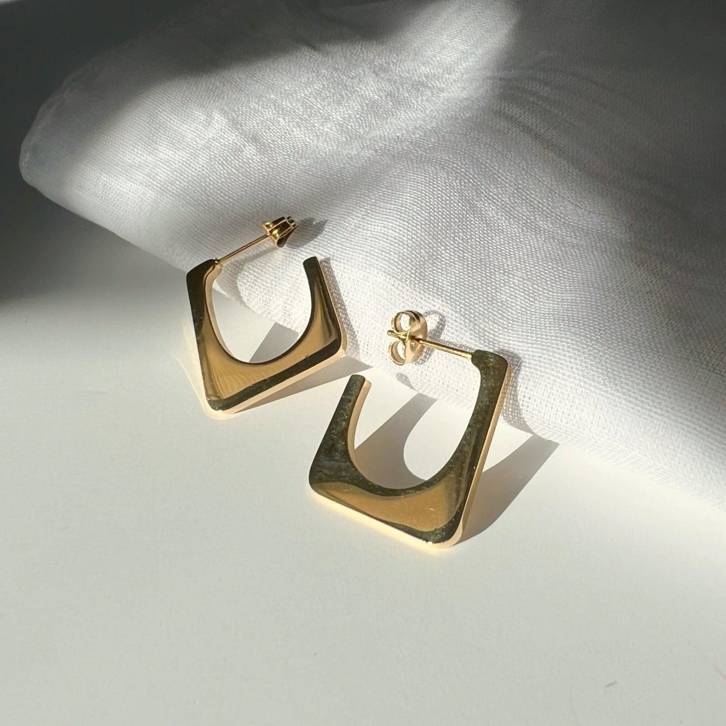 Lua Hoops - JESSA JEWELRY | GOLD JEWELRY; dainty, affordable gold everyday jewelry. Tarnish free, water-resistant, hypoallergenic. Jewelry for everyday wear