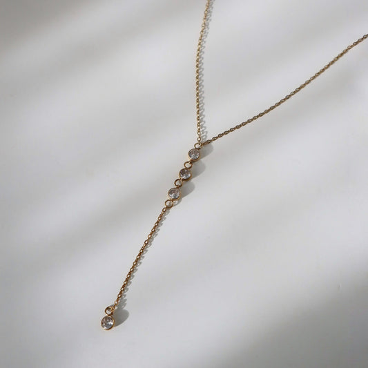 Quinn Lariat Necklace | CZ Lariat