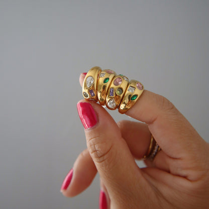 Mosaic Ring | Multicolor Gem Ring