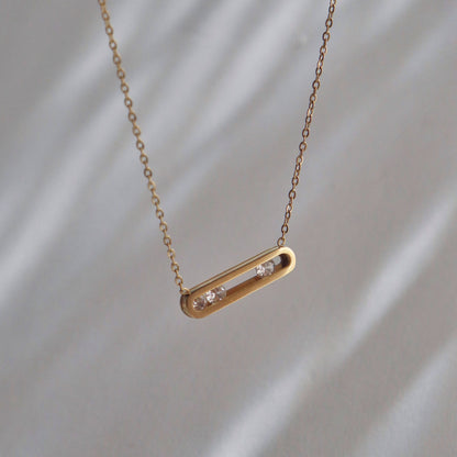 Lumi Bar CZ Necklace | Minimalistic Trendy Necklace