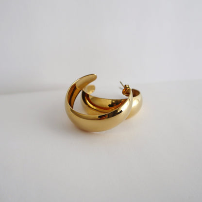 Gabi Hoops | Large Chunky Mirror Hoops