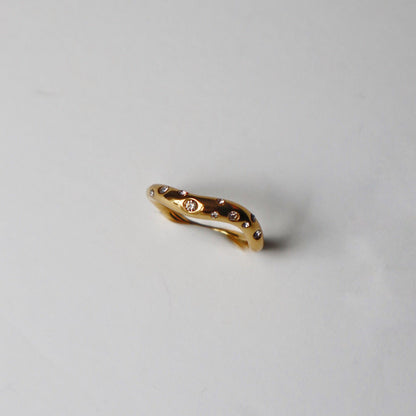 Zena Ring | Wave CZ Ring - JESSA JEWELRY | GOLD JEWELRY; dainty, affordable gold everyday jewelry. Tarnish free, water-resistant, hypoallergenic. Jewelry for everyday wear