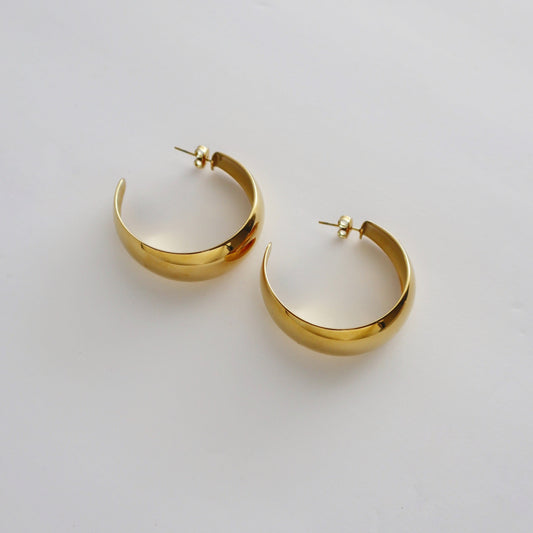 Gabi Hoops | Large Chunky Mirror Hoops