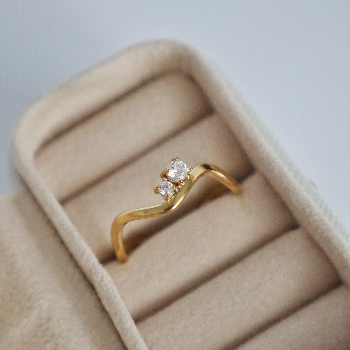 Twilight Duo Ring | Wavy Band Ring