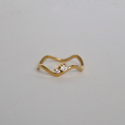 Twilight Duo Ring | Wavy Band Ring
