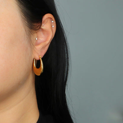 Lani Hoops | Gold Textured Hoops - JESSA JEWELRY | GOLD JEWELRY; dainty, affordable gold everyday jewelry. Tarnish free, water-resistant, hypoallergenic. Jewelry for everyday wear