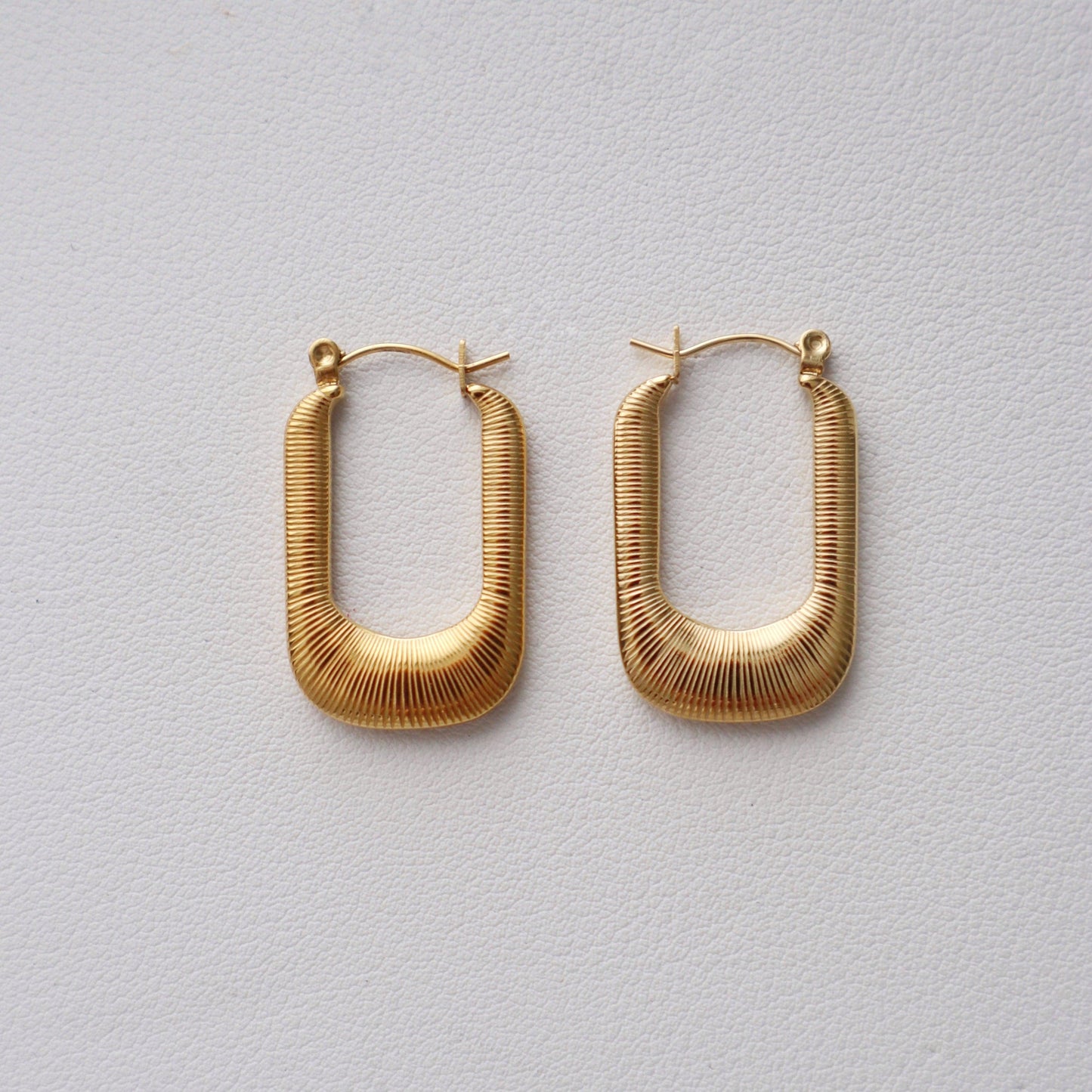 Luna Hoops | Gold Textured Hoops - JESSA JEWELRY | GOLD JEWELRY; dainty, affordable gold everyday jewelry. Tarnish free, water-resistant, hypoallergenic. Jewelry for everyday wear