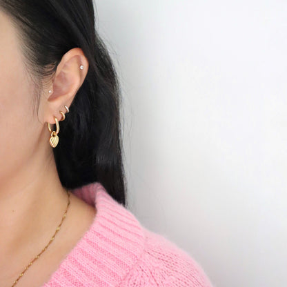 Sweetheart Hoops | Minimalistic Heart Hoops