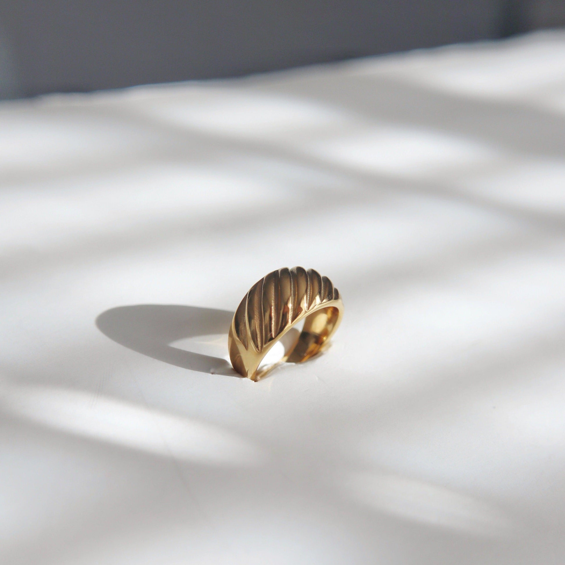 Croissant Dome Ring | Statement Ring - JESSA JEWELRY | GOLD JEWELRY; dainty, affordable gold everyday jewelry. Tarnish free, water-resistant, hypoallergenic. Jewelry for everyday wear