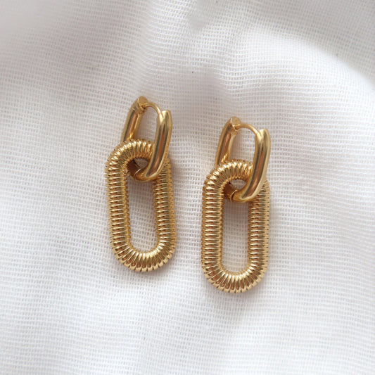 Ivy Drop Earrings | Statement Earrings - JESSA JEWELRY | GOLD JEWELRY; dainty, affordable gold everyday jewelry. Tarnish free, water-resistant, hypoallergenic. Jewelry for everyday wear
