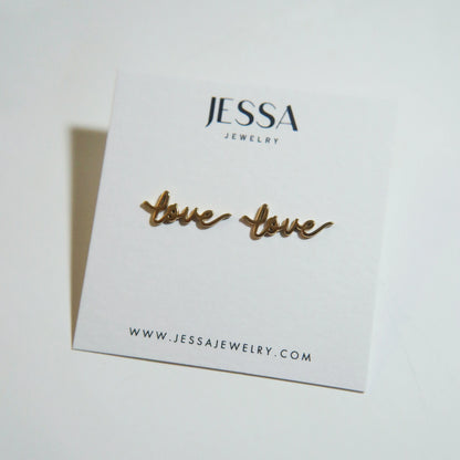 Dainty Love Stud Earrings