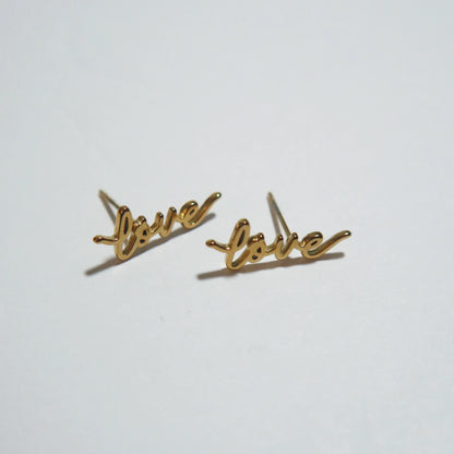 Dainty Love Stud Earrings