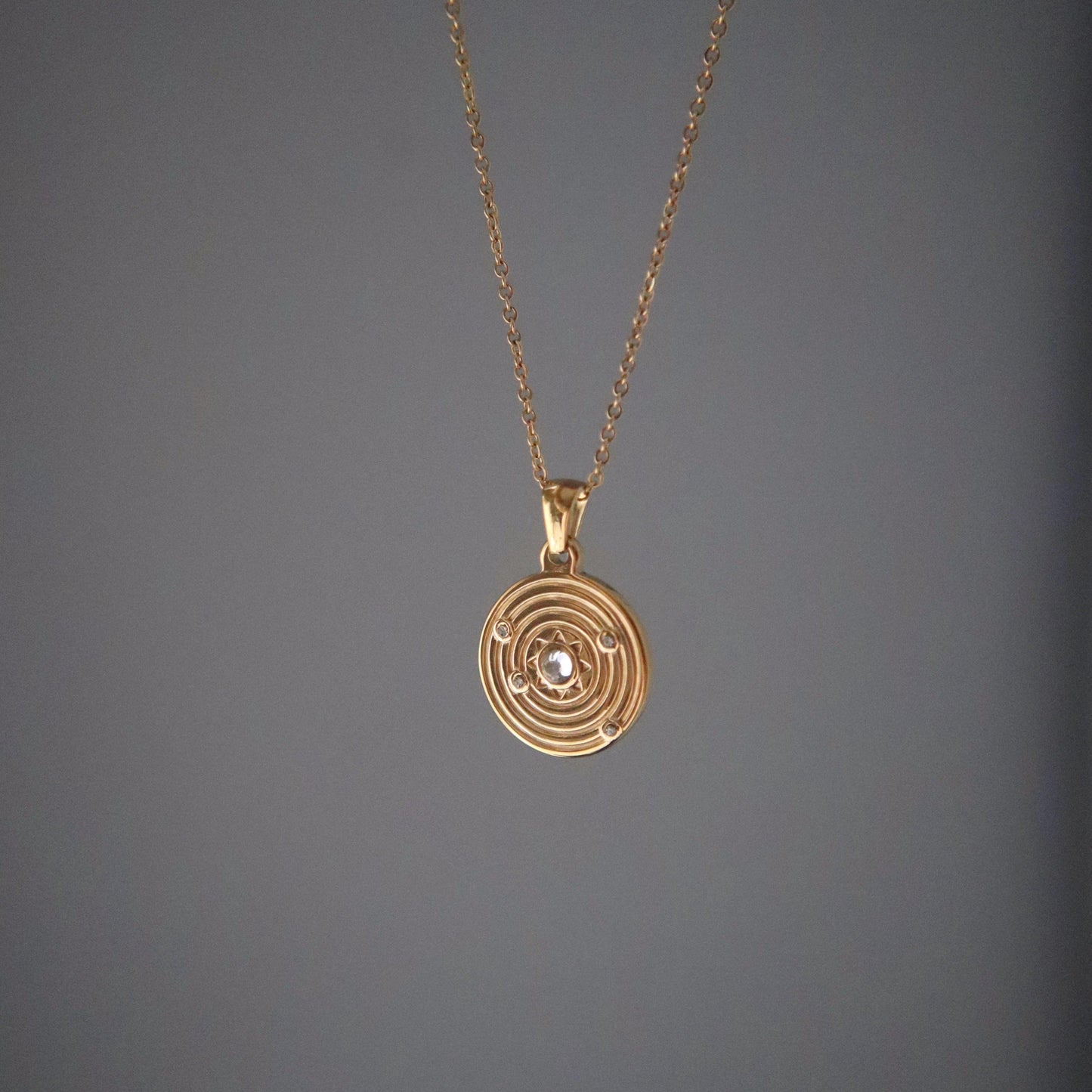 Celestial Necklace | Pendant Necklace - JESSA JEWELRY | GOLD JEWELRY; dainty, affordable gold everyday jewelry. Tarnish free, water-resistant, hypoallergenic. Jewelry for everyday wear