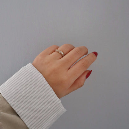Wavy Pave Ring