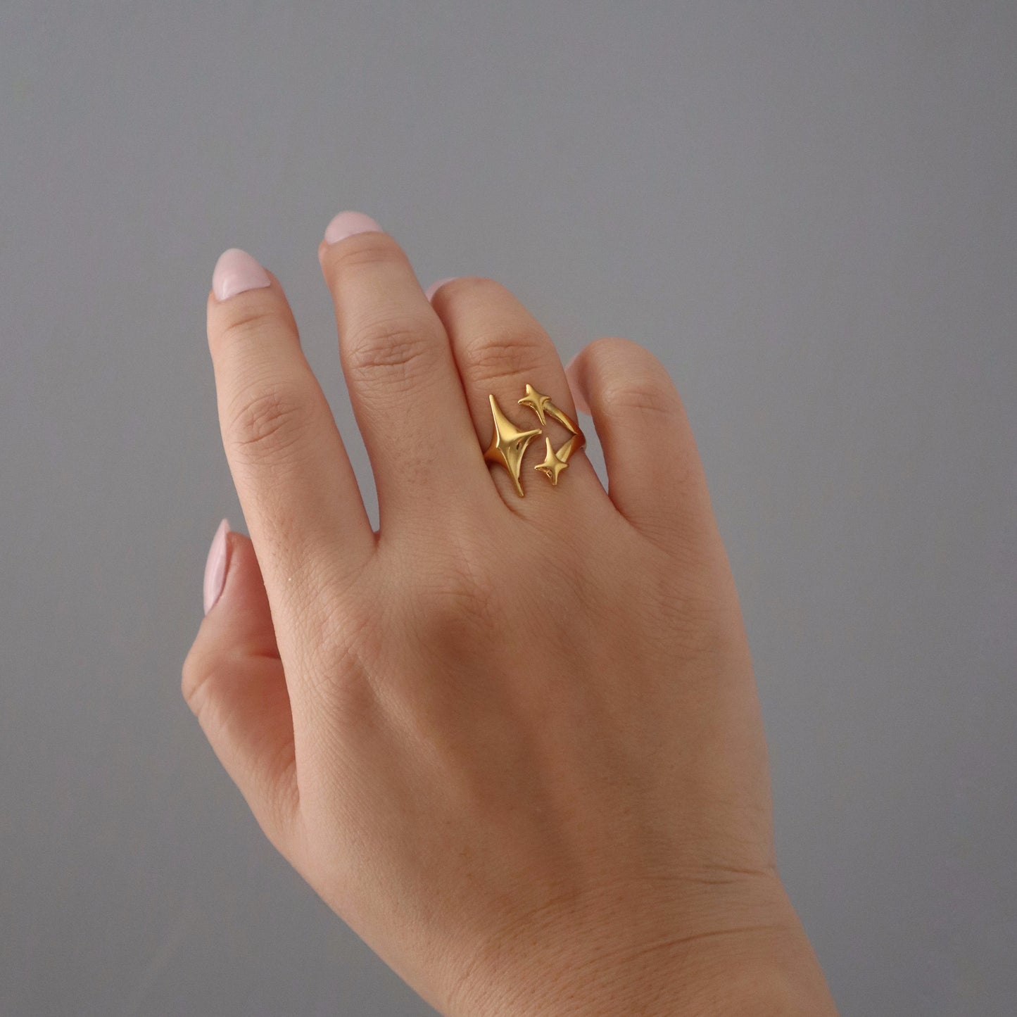 Golden Stars Ring | Adjustable Ring