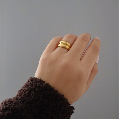 Double Band Chunky Ring