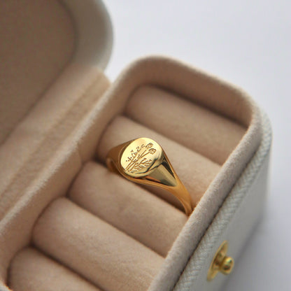 Wildflower Signet Ring