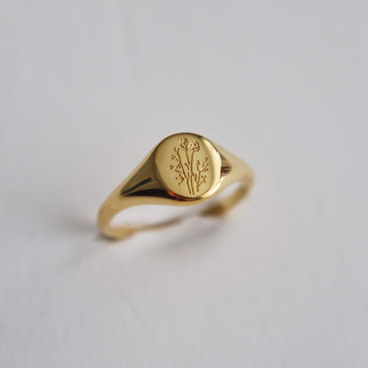 Wildflower Signet Ring