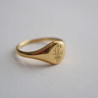 Wildflower Signet Ring